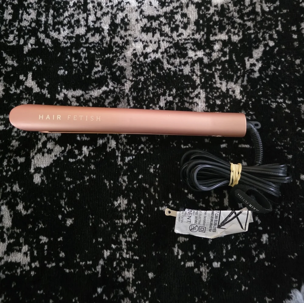 Hair Fetish Hedonist 1.25" Flat Iron with Japanese Tourmaline Plates Fire Opal - Picture 6 of 11